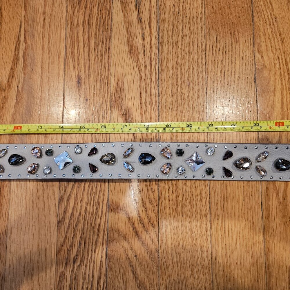 Multi Color Rhinestone Leather Strap - Picture 10 of 15
